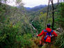 Walker looking over Kowmung River from Rainbow Bluff.