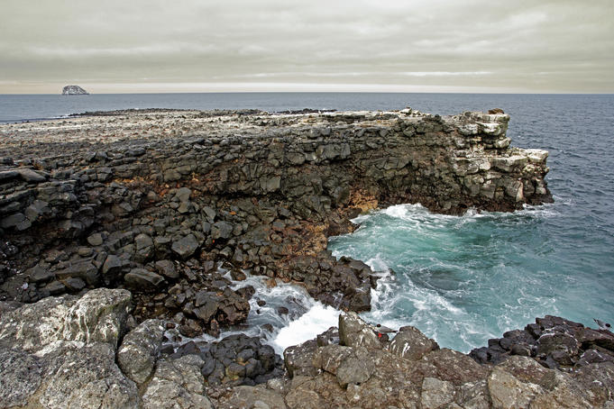 Rugged South Plaza coastline.