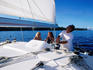 Sailing aboard Nabuk catamaran, Jean-Michel Cousteau resort, near Savusavu.