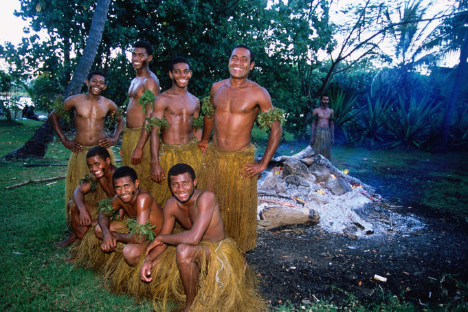 Beqa firewalkers, Sonaisali Island resort, Sonaisali Island, near Nadi.