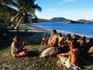 Navotua village kava ceremony on Blue Lagoon cruise.
