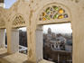 Old Town through window.