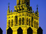 Giralda illuminated by night.