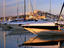 Ibiza Tower, across Marina to Dalt Vila, early morning.