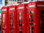 Row of telephone boxes, Cambridge