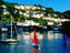 Yachts and village from Newton Ferrers, Noss Mayo, near Plymouth.