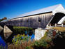 Cornish covered bridge over river.