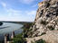 Danube with Barge below Devin Castle, near Bratislava.