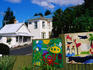 Buildings and murals in Devonport Town.