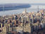 Upper West Side, Hudson River, New Jersey and George Washington Bridge from observation deck of GE Building, in Rockefeller Center.