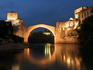 Stari Most (Old Bridge) at night.
