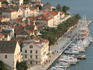 Overhead of Hvar Town seen from Venetian Fortress (1551).