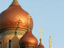 Domes with crosses on orthodox church, Biserica Studentilor.
