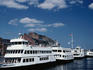 Harbour cruise ferries docked at the New England Aquarium at Long Wharf, Waterfront and Seaport District - Boston, Massachusetts