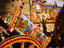 Traditional craftwork on decorated cart.