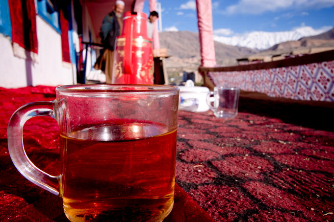Vardak Province. Ghorband. Cup of Chai.
