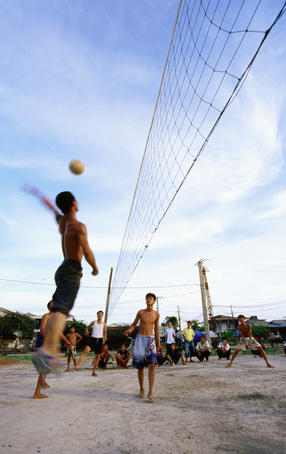 Local volleyball game.