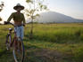 Farmer with Mt. Arayat in the back, Arayat, Pampanga, Luzon Island, Philippines
