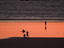 Beach at sunset.