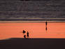 Beach at sunset.