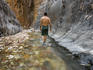 Rafter explores Clear Creek, Colorado River.