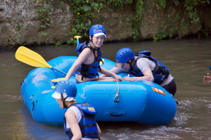 Rafting on the Ayung River.