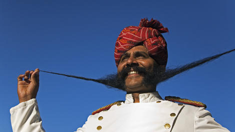 Rajput man with enormous moustache.