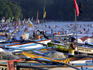Fisherman contemplates another hectic weekend on Pantai Barat.
