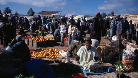 Fruit and vegetable market, Atlas mountains