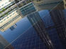 Petronas Towers reflected in pool.