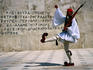 Greek guard (Evzone) at Tomb of Unknown Soldier.