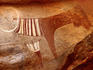Detail of ancient rock paintings.