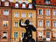 Bronze statue of Warsaw Mermaid in old town sqaure.