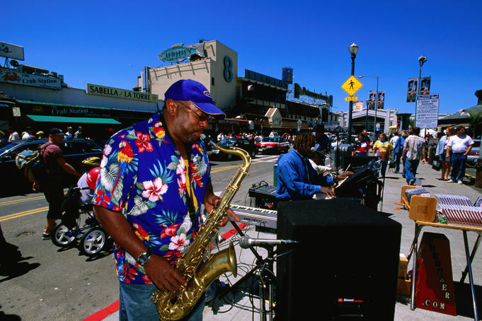 Jazz street performance, Fisherman's Wharf.