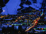 Overhead of Aspen at dusk.