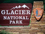 Glacier National Park sign.