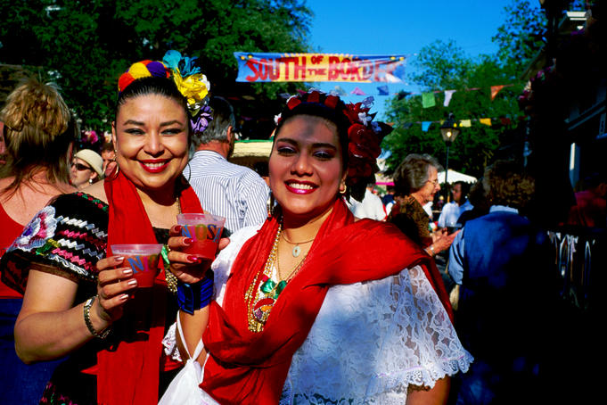 Portrait of Mexican women at San Antonio Fiesta.