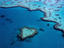 Aerial of heart-shaped reef at Hardy Reef, near Whitsunday Islands.