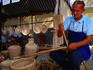 Making baskets at the craft festival in Buda Castle, Buda district - Budapest, Pest