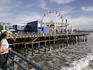 Santa Monica pier with ferris wheel.