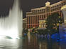 Bellagio hotel fountains at night.