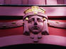 Detail of face on Art Nouveau facade in Elisky Krasnohorske Street.