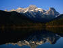 Lougheed Mountain reflected in Gap Lake.