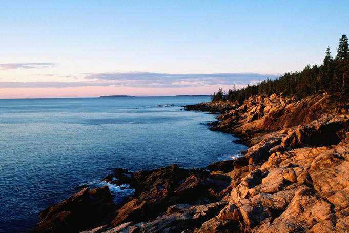 Jagged coastline of the Atlantic.