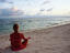Yoga on beach, Cancún