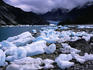 Stranded icebergs, McBride Glacier lagoon.