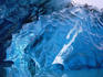 Blue stranded iceberg, McBride Glacier lagoon.