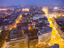 Central Belgrade at dusk.