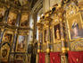 Oil paintings and and lavish decor around altar of Saborna Orthodox Church, Stari Grad.