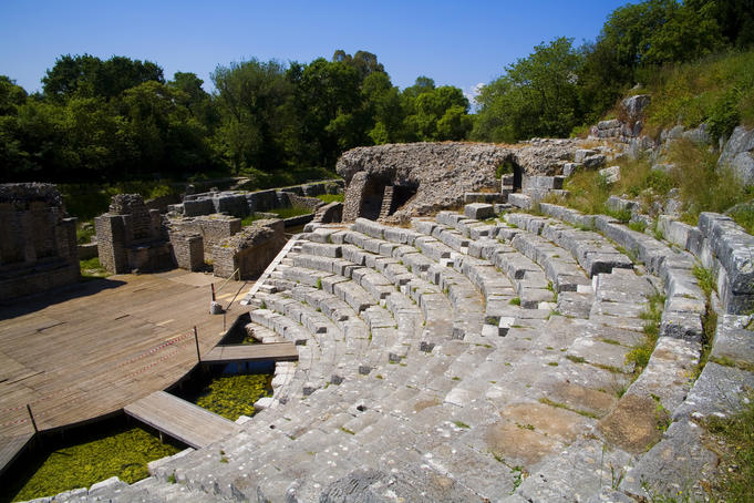 Theatre in Greek-Roman archaeological site, Butrinti.